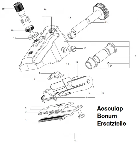 Aesculap Ersatzteile für Aesculap Bonum, Auswahl