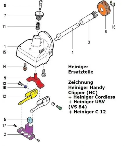 Heiniger Ersatzteile fr Heiniger Handy (HC) + Cordless + USV (VS 84) + C12 - siehe Beschreibung, Auswahl
