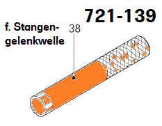 Heiniger Führungsrohr Stangengelenkwelle DT Ø22 x 180 mm, Abb. 38