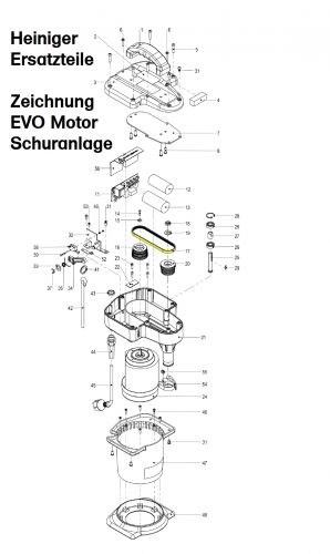 Heiniger Ersatzteile für Heiniger EVO 300 W Motor Schuranlage - siehe Beschreibung, Auswahl