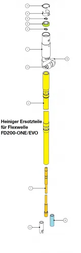 Heiniger Ersatzteile fr Heiniger Flexwelle / flexible Welle FD200-ONE/EVO 200 cm - siehe Beschreibung, Auswahl