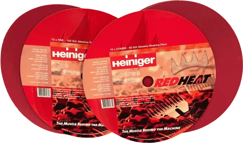Heiniger RED HEAT Schleifpapier Grindingpaper Emery Paper geeignet fr Heiniger Acutecc, SuperShear / Lister UK Pro-Grinder mit Auswahl Krnung