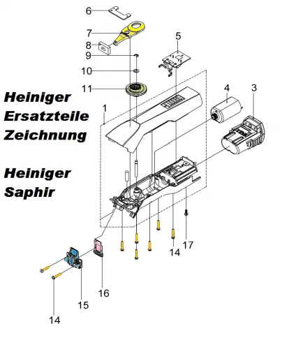 Heiniger Ersatzteile fr Heiniger Saphir (Saphir Basic, Saphir Horse, Saphir Style, Saphir Cord, ...) und OPAL, Opal XTEND - siehe Beschreibung, Auswahl