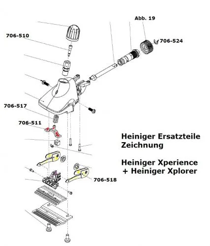 Heiniger Ersatzteile fr Heiniger Xperience + Xperience 2-Speed und Xplorer sowie XplorerPro 2-Speed - siehe Beschreibung, Auswahl