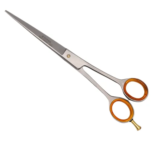 Gattinger SET: 19 cm Schere gebogen, mit passendem Echtleder Scherenetui / Scherentasche Gr. 3 (middle)