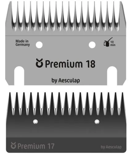 18959 KERBL Premium Schermesser 18/17 Zhne - ca. 3 mm fr Rinder-Grobschur, by Aesculap, hnlich VOSS.farming ProfiCut