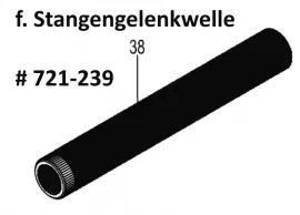 Heiniger Fhrungsrohr Stangengelenkwelle DT 22 x 180 mm (schwarz), Abb. 38