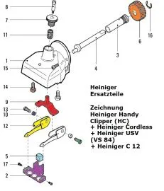 Heiniger Ersatzteile für Heiniger Handy (HC) + Cordless + USV (VS 84) + C12 - siehe Beschreibung, Auswahl