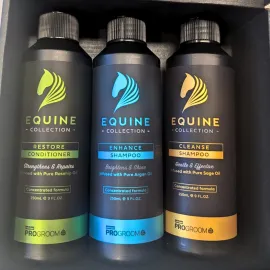 HEINIGER ProGroom Testpaket Equine - Shampoo: 250 ml Cleanse Shampoo, 250 ml Enhance Shampoo, 250 ml Restore Conditioner