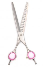 17,0 cm Effilierschere / Modellierschere einseitig gezahnt, 18 Zhne aus Japanstahl