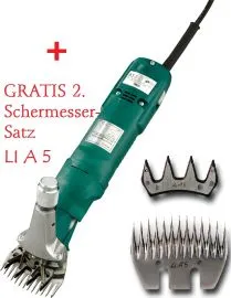 LISTER / LISCOP Schermaschine / Schafschermaschine Super Profi 3000 mit LI A5 + 2. Messer-Satz gratis!