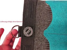 GATTINGER Hochwertige Filz-Kammtasche (Comb Pouch) / Schermessertasche zur Aufbewahrung von 4-8 Unterkmmen u. 4-12 Obermesser mit Farbauswahl!