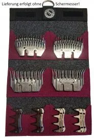 GATTINGER Hochwertige Filz-Kammtasche (Comb Pouch) / Schermessertasche zur Aufbewahrung von 4-8 Unterkmmen u. 4-12 Obermesser mit Farbauswahl!