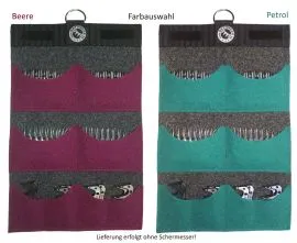 Hochwertige Filz-Kammtasche (Comb Pouch) / Schermessertasche zur Aufbewahrung von 4-8 Unterkämmen u. 4-12 Obermesser mit Farbauswahl!
