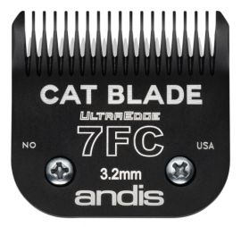 andis Size 7FC UltraEdge Scherkopf, 3,2 mm, fein Spezialscherkopf für Katzen (schwarz)  Cat Blade / Katzenscherkopf
